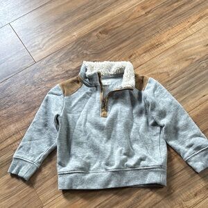 Gymboree Heather Grey Quarter-Zip Pullover Sweatshirt